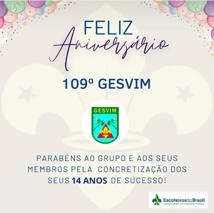 Feliz Aniversário ao GESVIM 109!